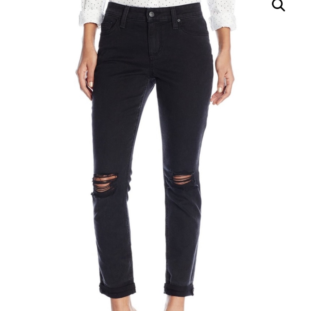 Joes jeans markie ripped black skinny crop